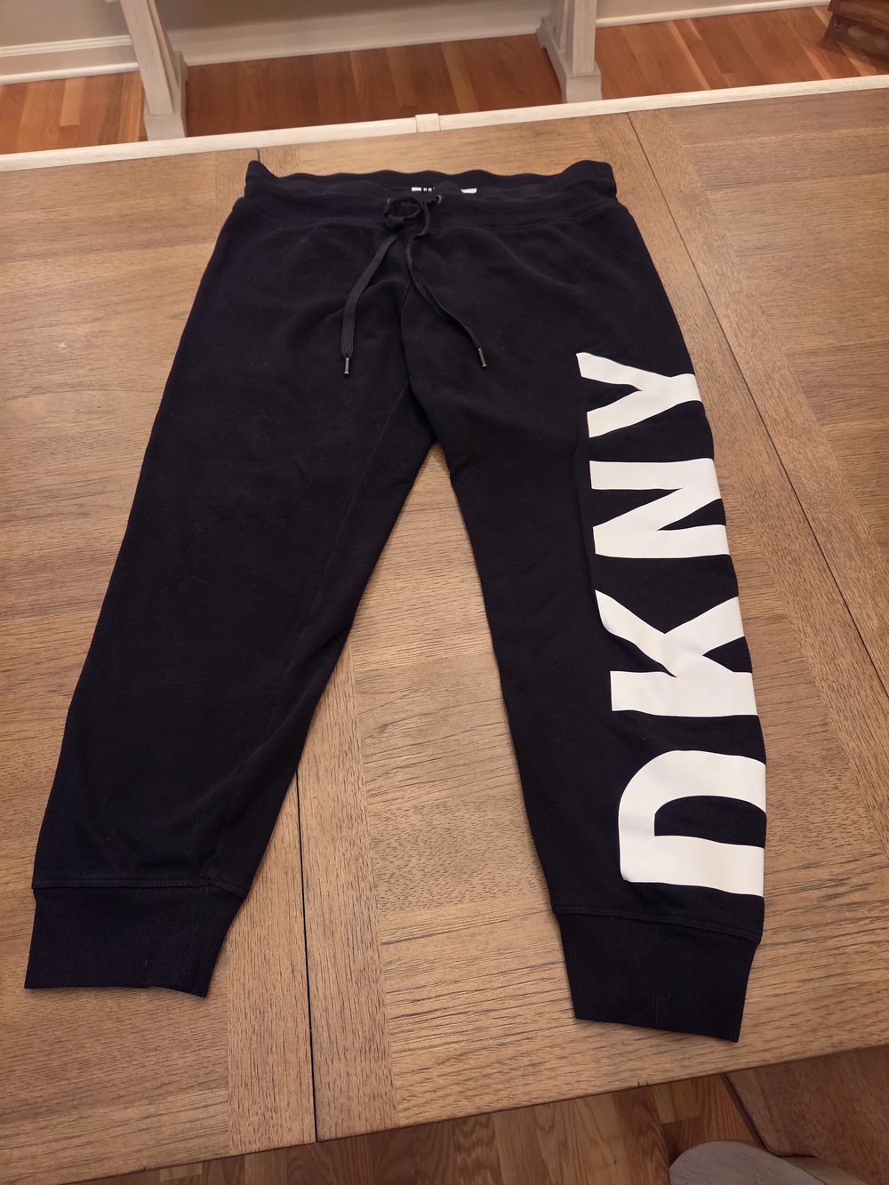 DKNY Sport Black Logo Joggers - Size Large